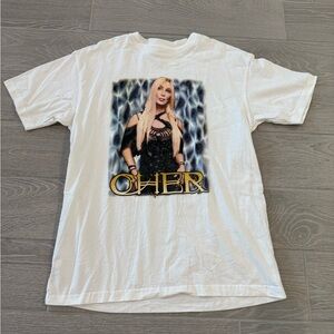 RARE HTF CHER CHROME HEARTS VINTAGE 2002 Tour T Shirt Unisex Size Medium